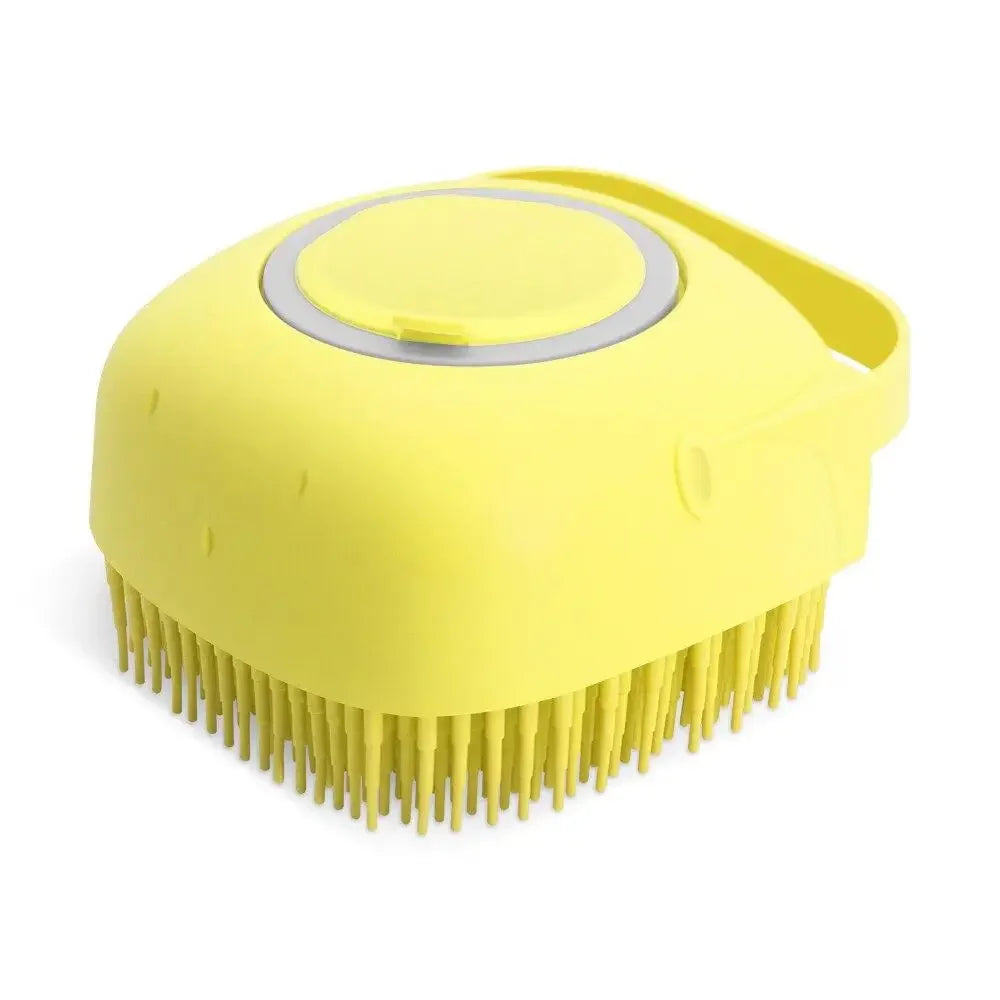 Compact Silicone Shampoo Brush for Short-Haired Pets