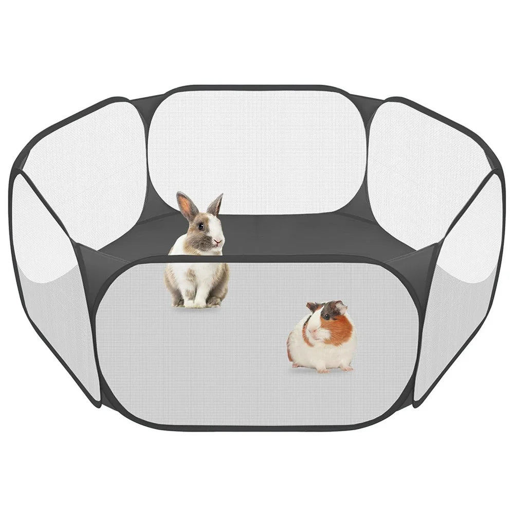 Foldable Transparent Pet Playpen – Portable Fence Tent