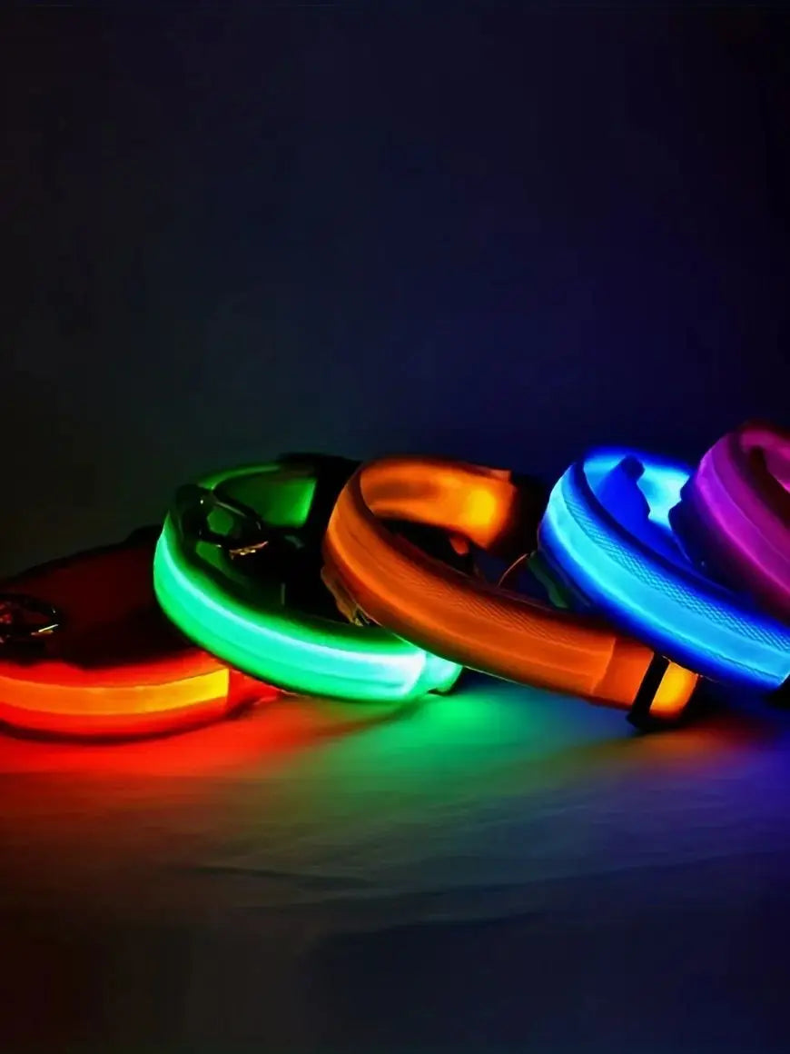 Reflective LED Dog Collar - product detail view