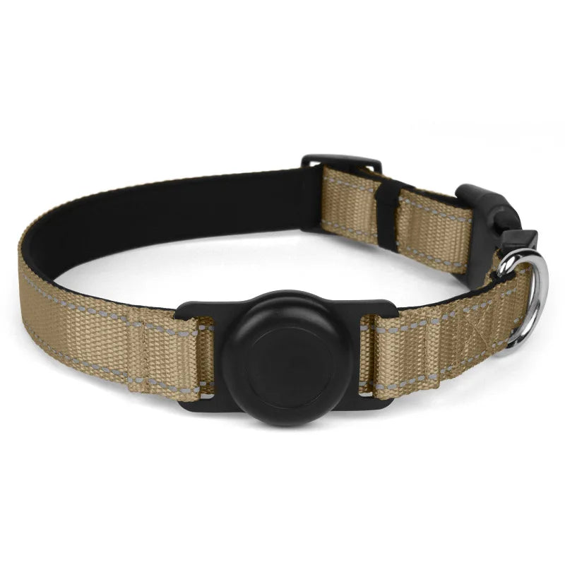 Reflective Adjustable Dog Collar – AirTag Compatible