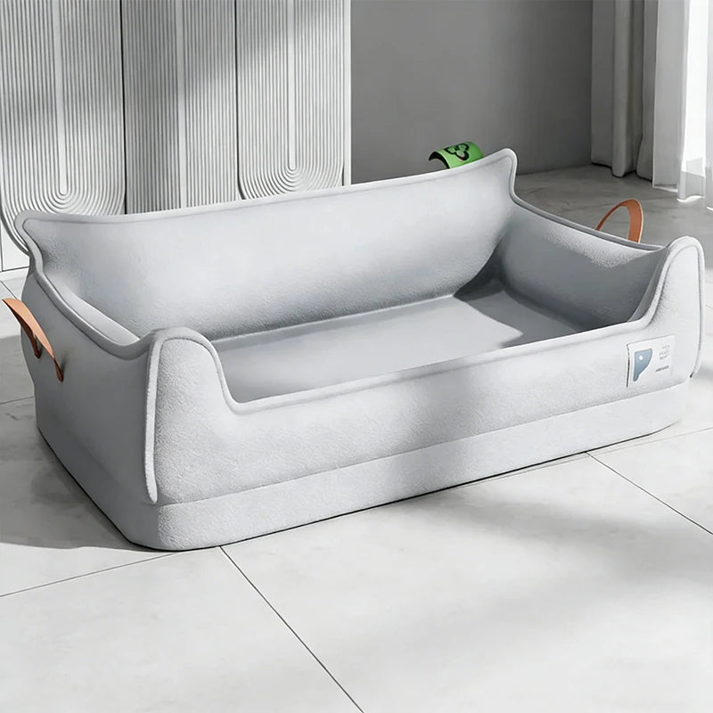Orthopedic Leather Dog Bed Sofa - product detail view