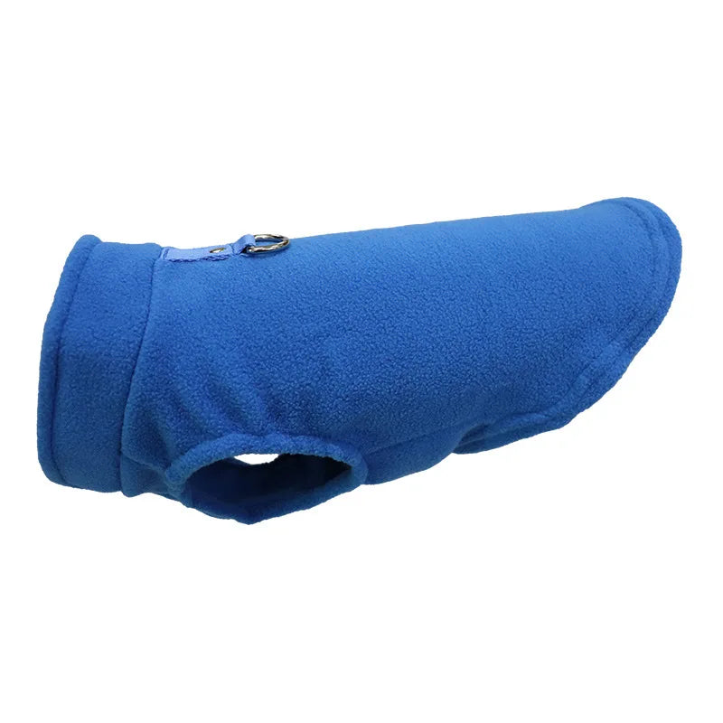 Fleece Dog Vest with D-Ring – Warm Jacket for Small Dogs & Cats