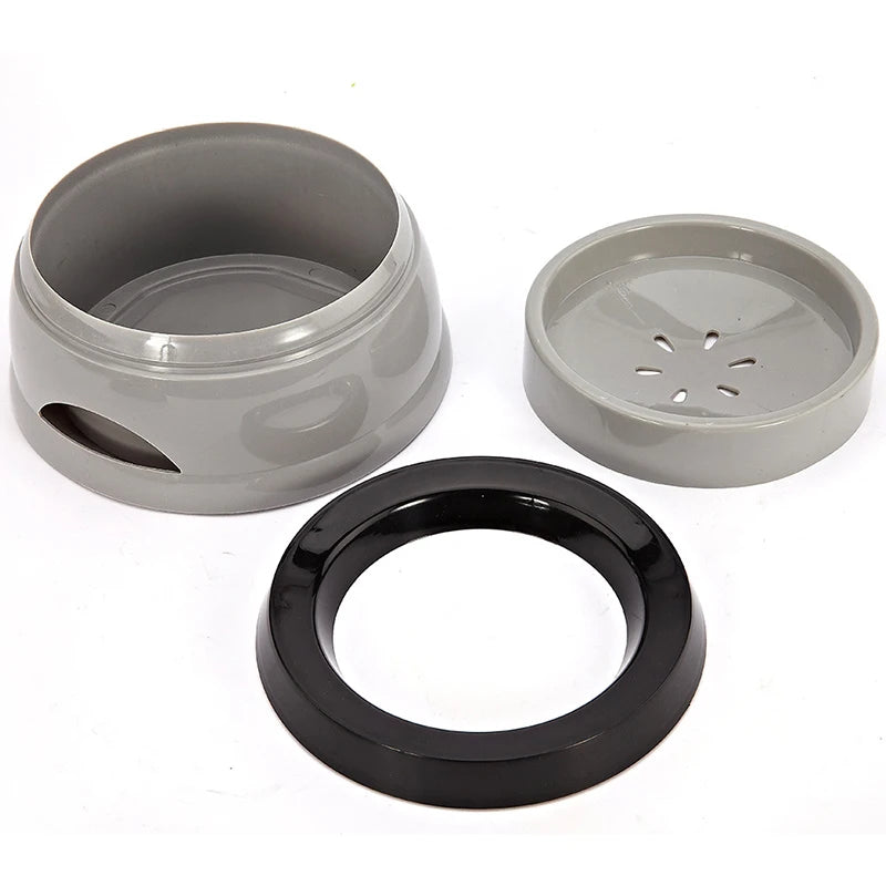 Floating No-Spill Pet Water Bowl - close-up of no-spill floating design