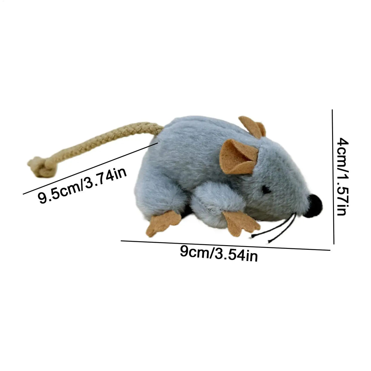 Plush Mouse Cat Toy with Sound – Lightweight Hunting Toy