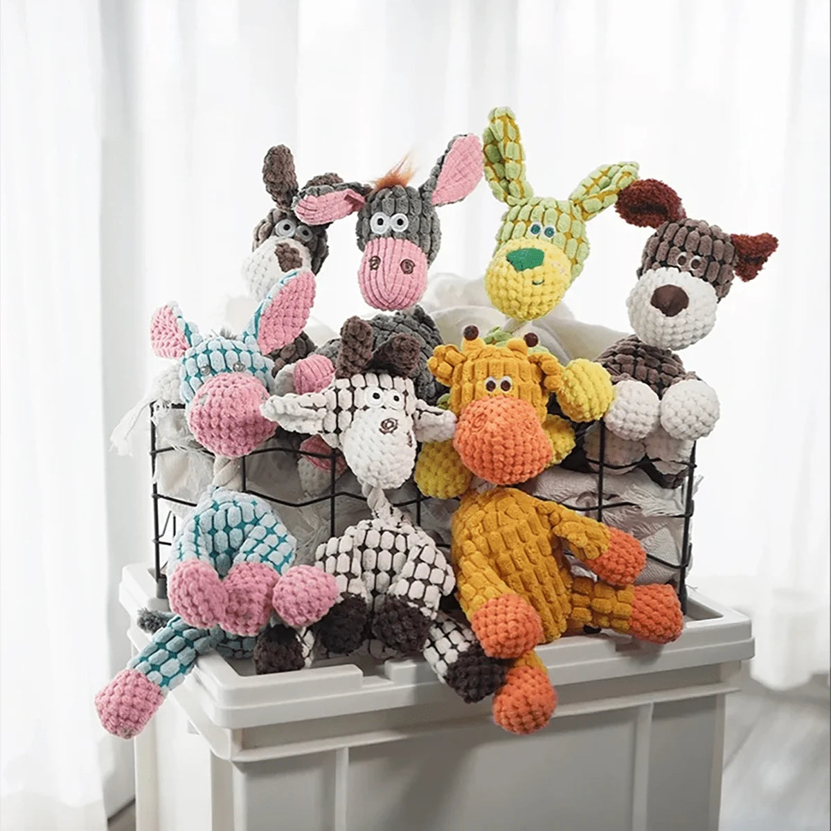 Squeaky Donkey Plush Toy for Dogs - product detail view