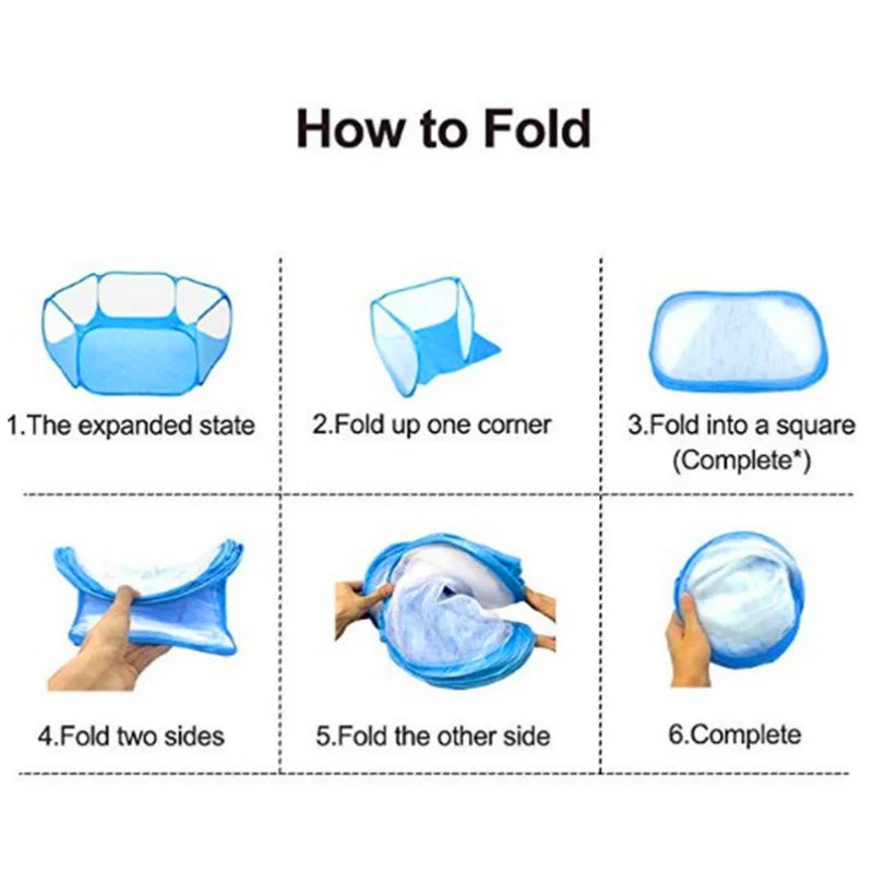 Foldable Transparent Pet Playpen – Portable Fence Tent