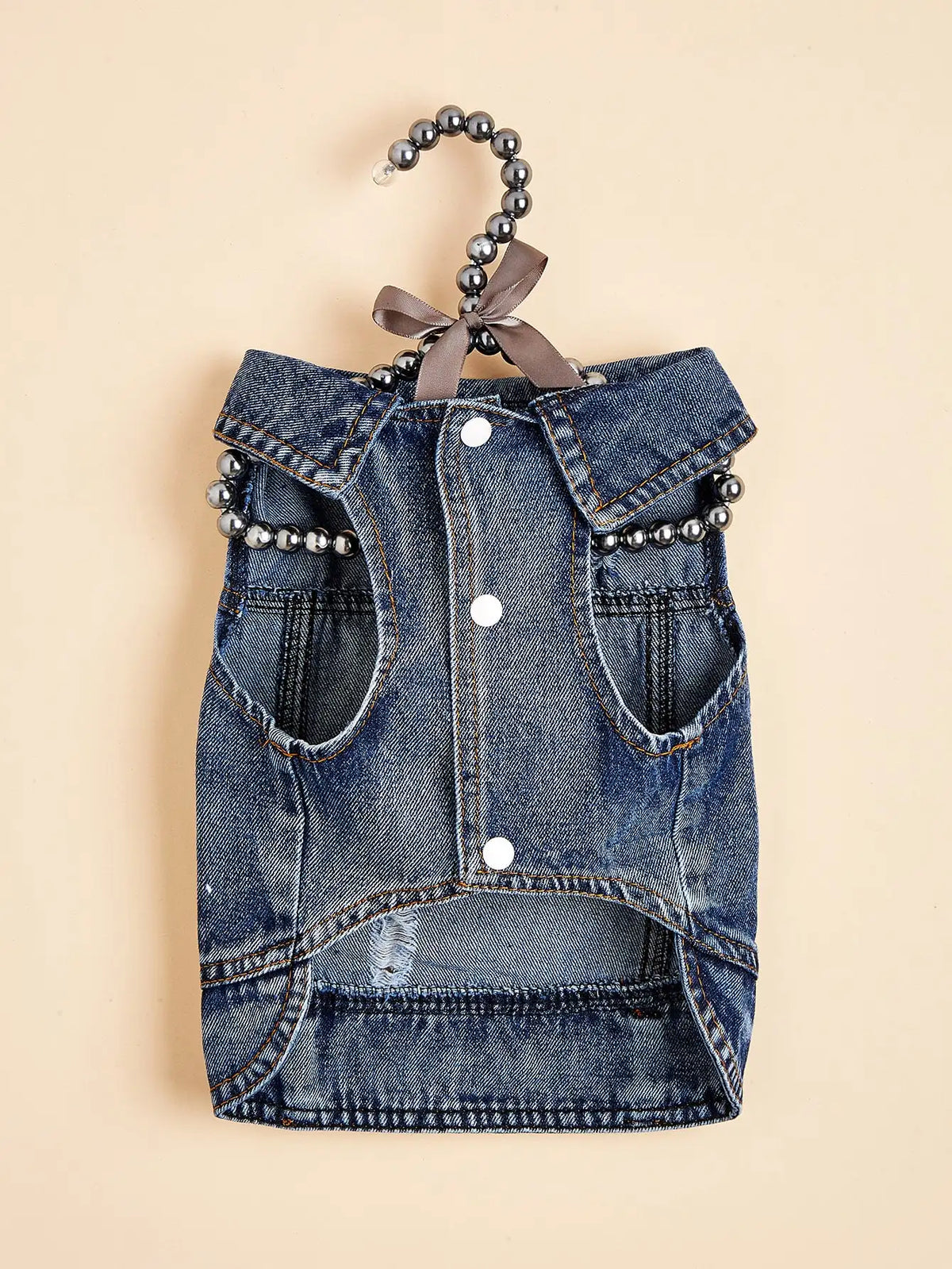 Blue Denim Jean Jacket for Dogs - product detail view