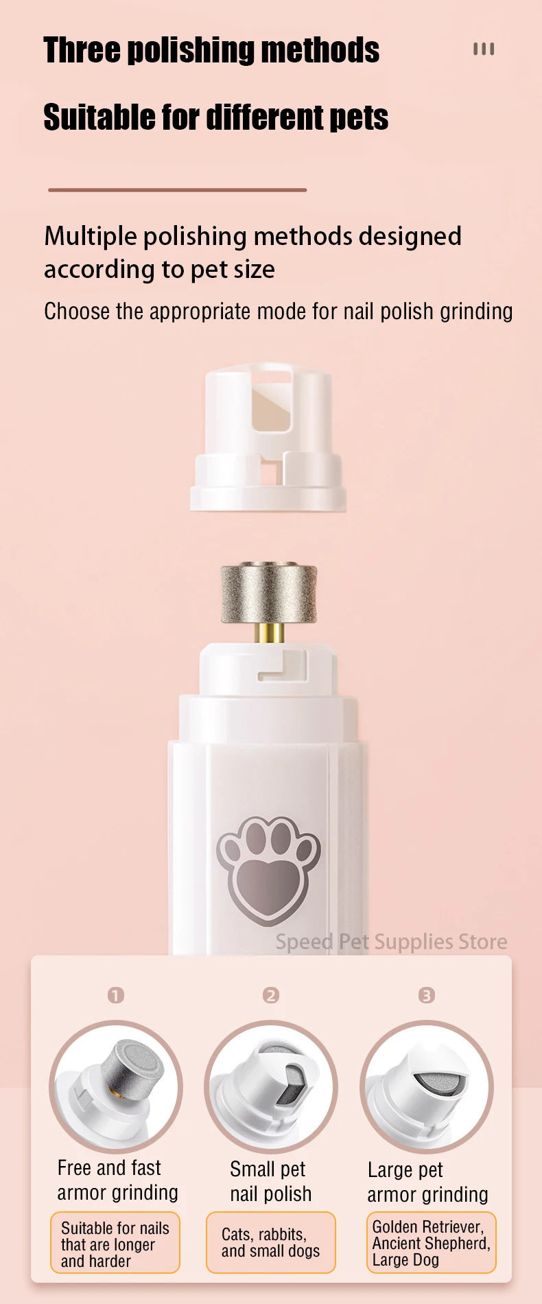 Electric Dog Nail Grinder – Painless USB Rechargeable Trimmer