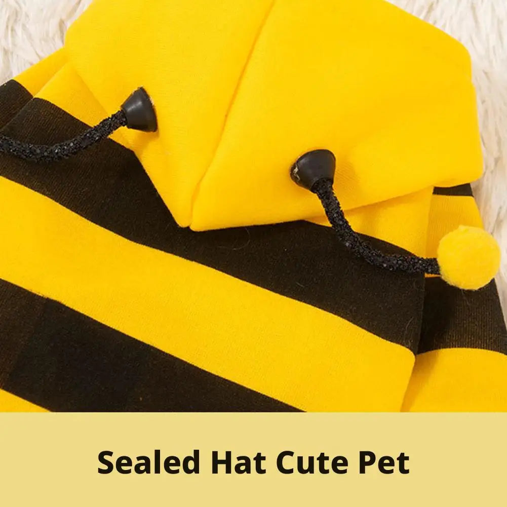 Bee Costume Hoodie for Pets - close-up of costume wings and antennae