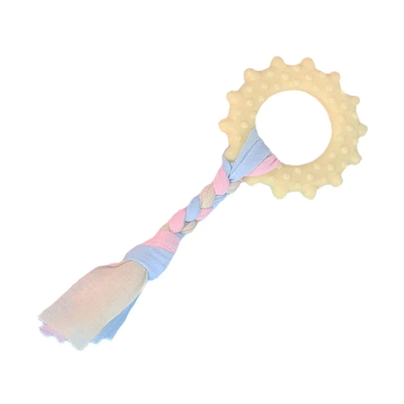 Rubber Bone & Treat Ball Chew Toy Set - product detail view