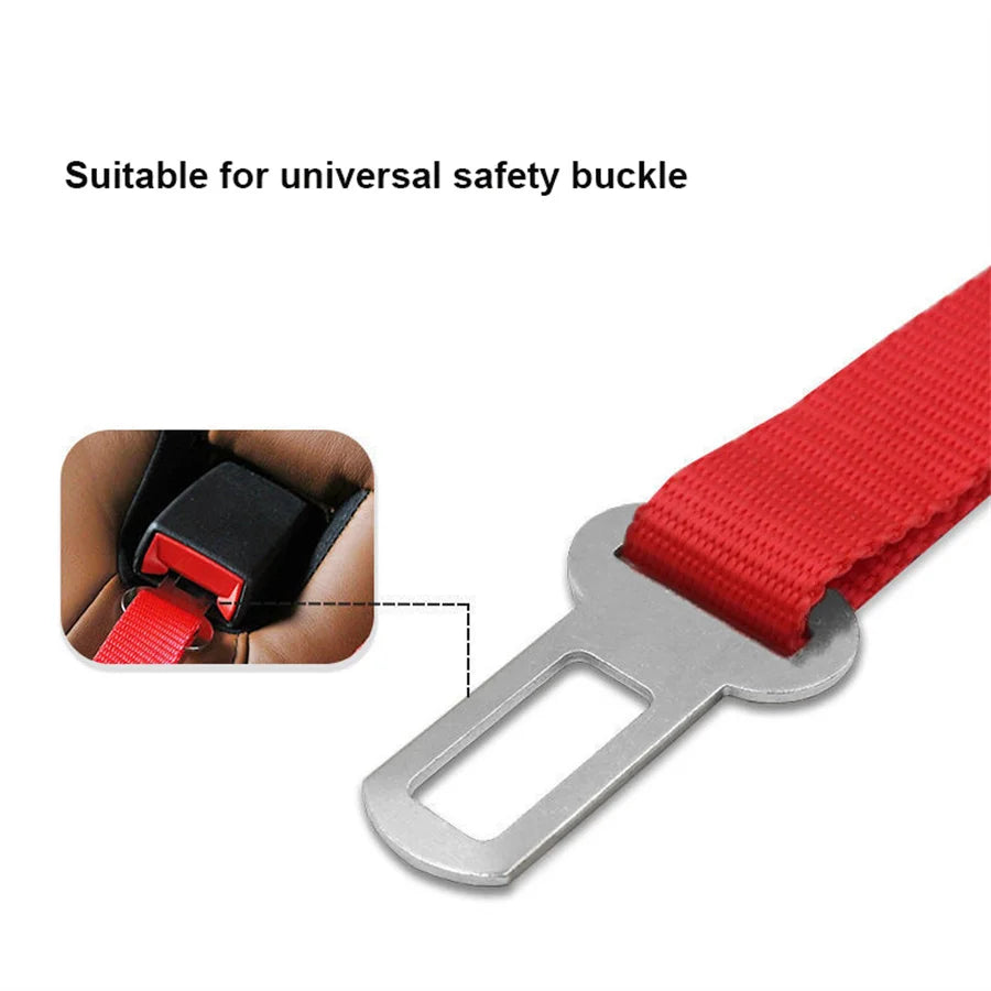 Adjustable Car Seat Belt for Pets - dog secured with car seat belt