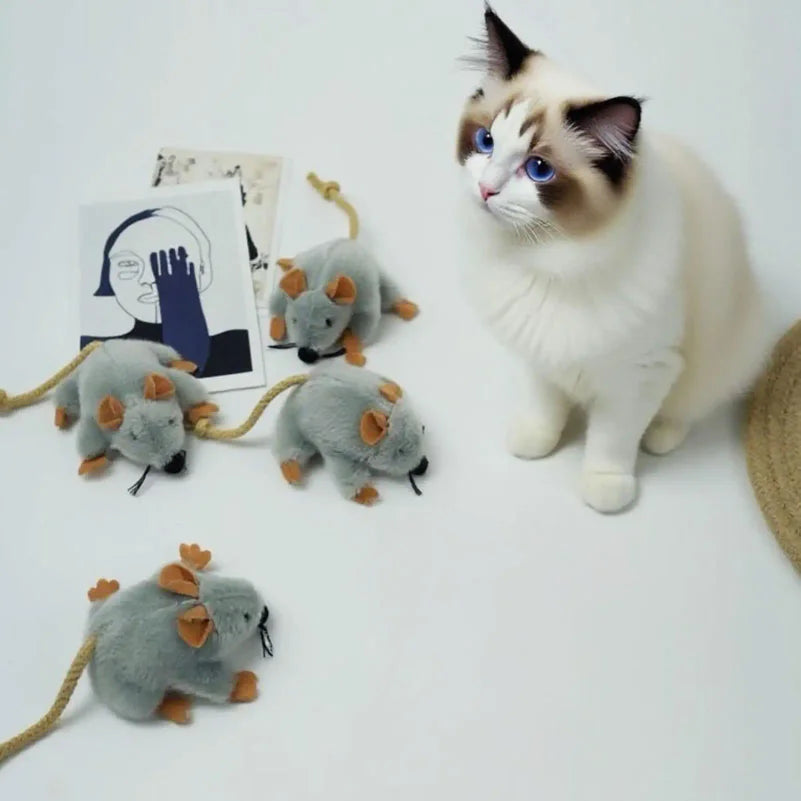 Plush Mouse Cat Toy with Sound - product detail view