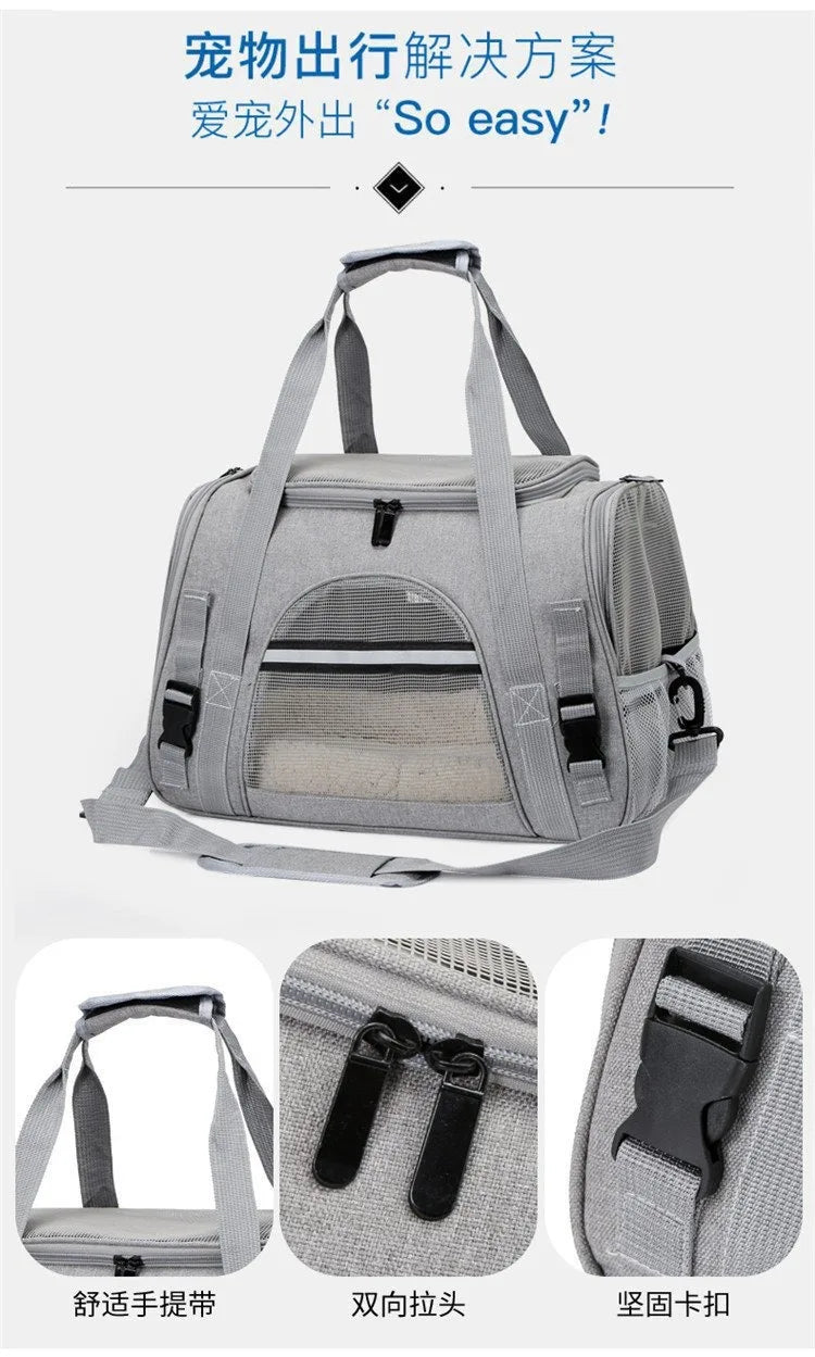 Airline-Approved Soft Pet Carrier Bag with Cushion