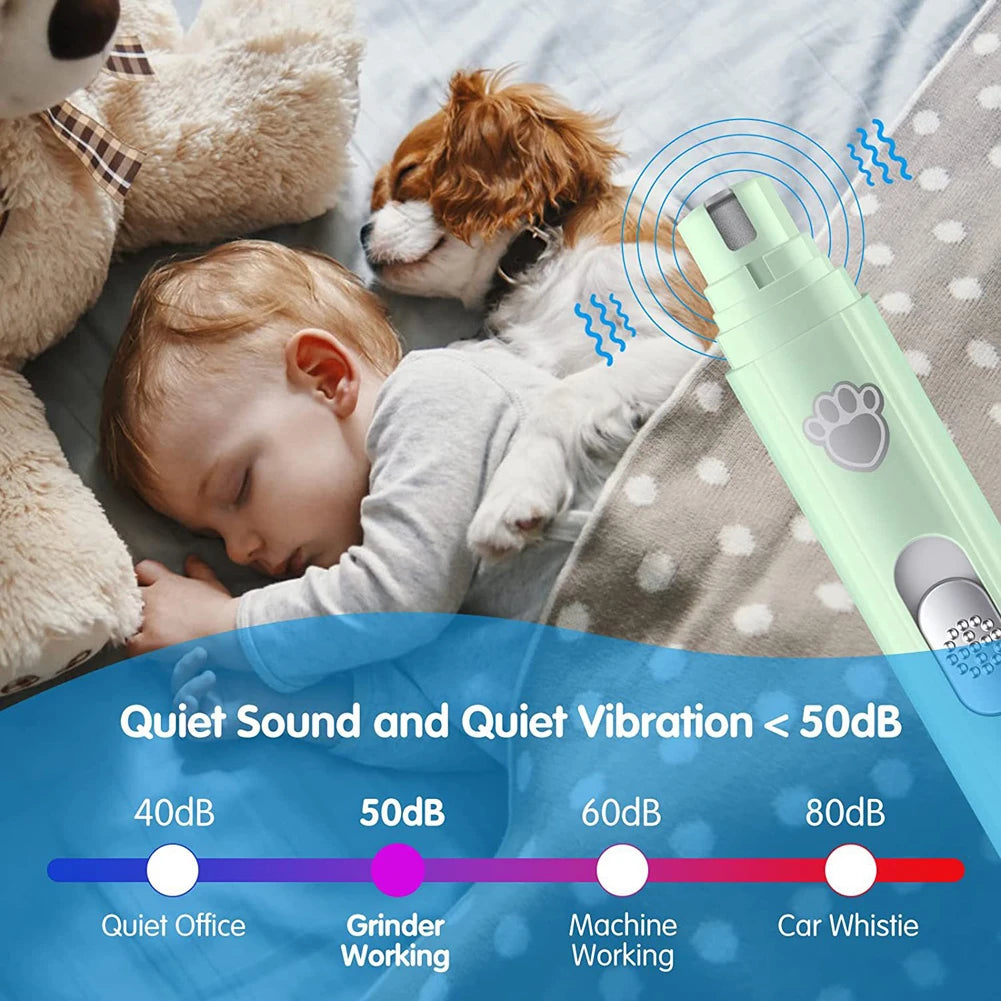 Electric Pet Nail Grinder with LED Light - product detail view