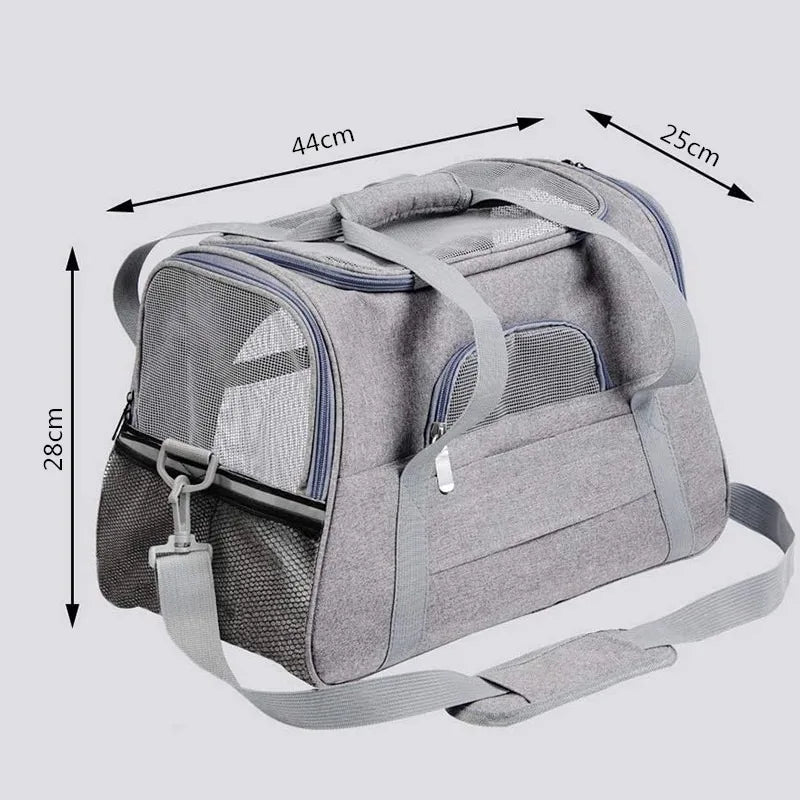 Airline-Approved Soft Pet Carrier Bag - close-up of cushioned interior