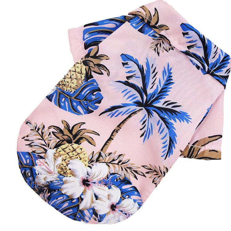 Hawaiian Print Dog Shirt - product detail view