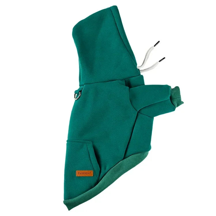 Fleece Dog Hoodie Outdoor Sweatshirt - product detail view