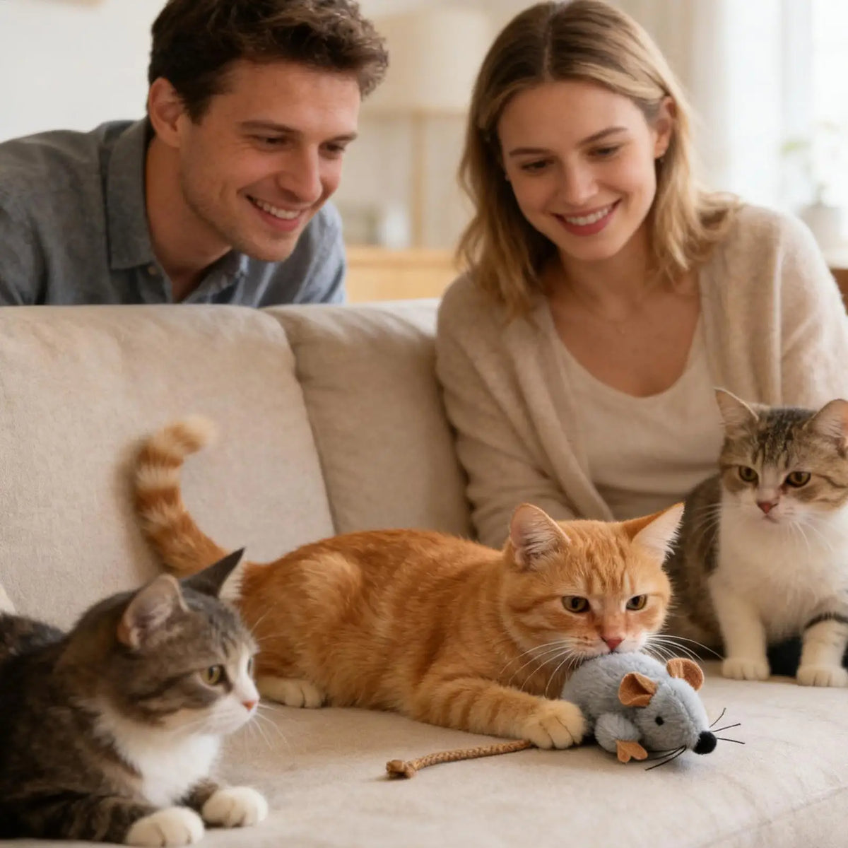 Plush Mouse Cat Toy with Sound - product detail view