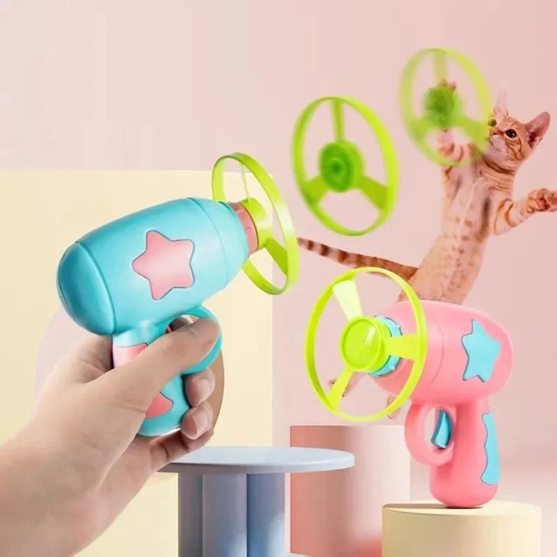 Flying Disc Launcher Cat Toy - product detail view