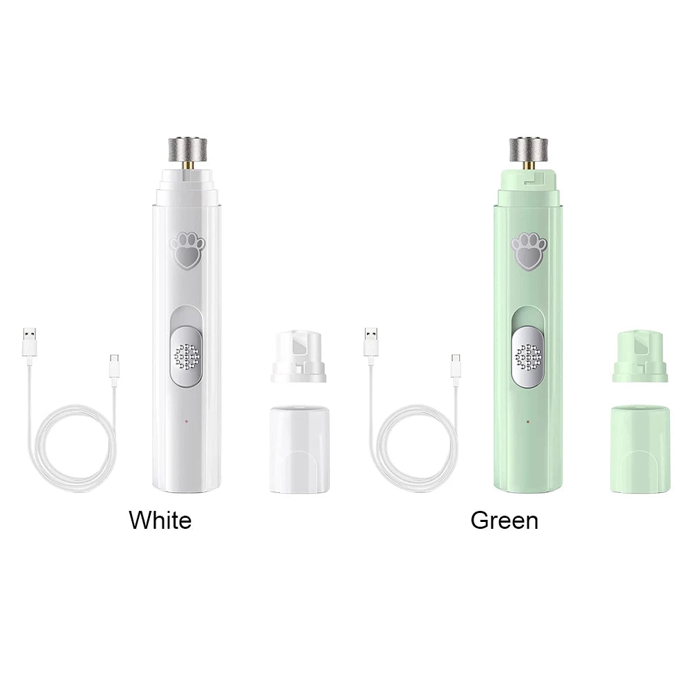 Electric Pet Nail Grinder with LED Light – USB Rechargeable