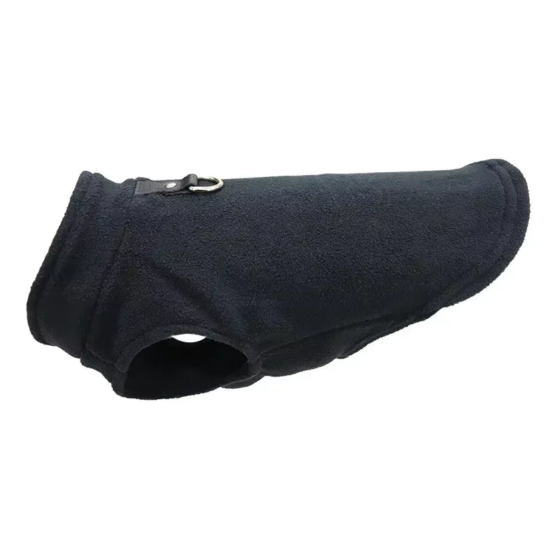 Fleece Dog Vest with D-Ring – Warm Jacket for Small Dogs & Cats