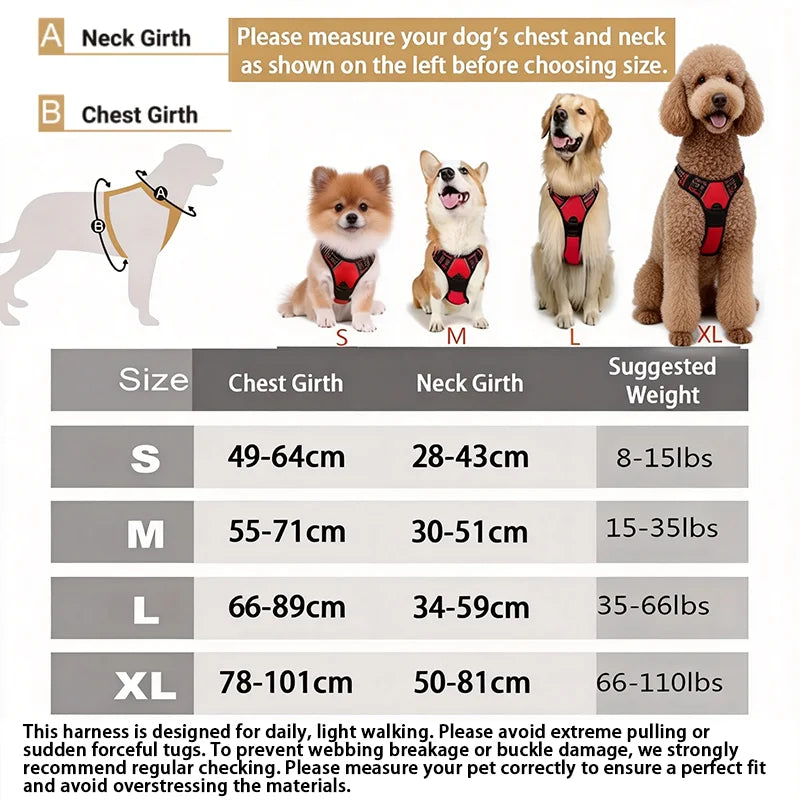 No-Pull Front Clip Harness - dog wearing front-clip harness on walk