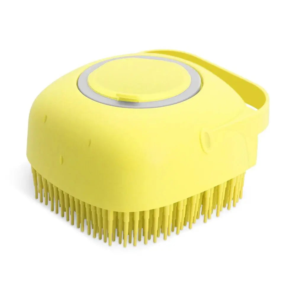 Compact Silicone Shampoo Brush for Short-Haired Pets