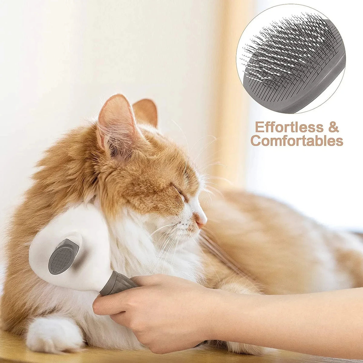 Self-Cleaning Deshedding Brush for Dogs & Cats