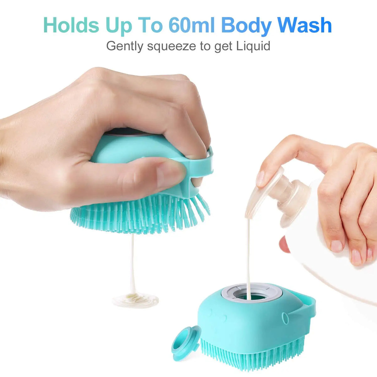 Compact Silicone Shampoo Brush for Short-Haired Pets