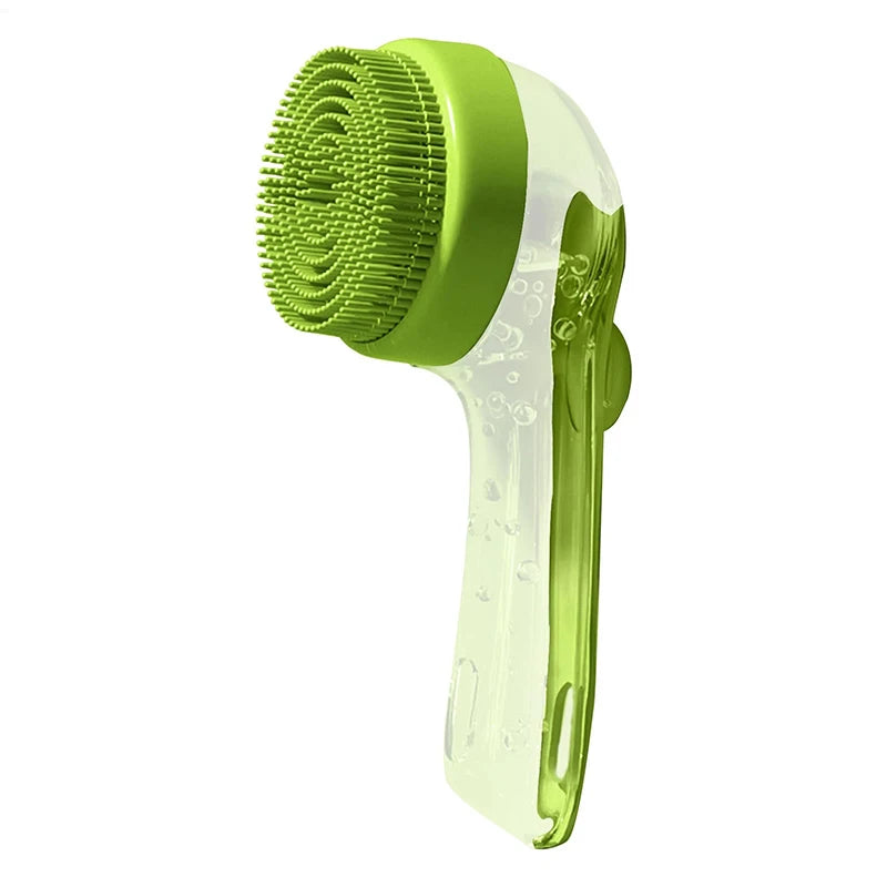 Long Handle Pet Bathing Brush with Shampoo Dispenser