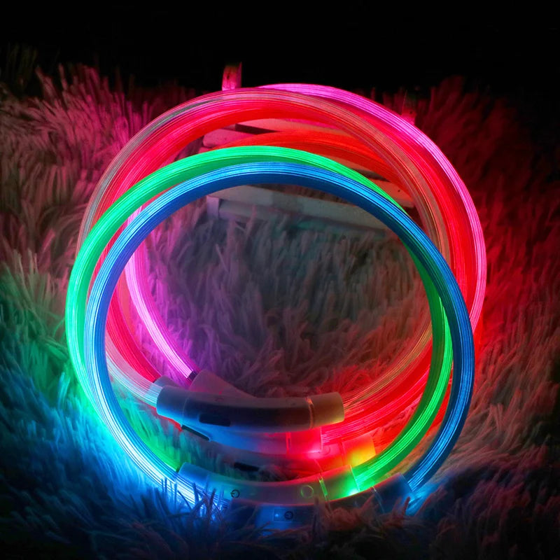 USB Rechargeable LED Glow Collar - product detail view