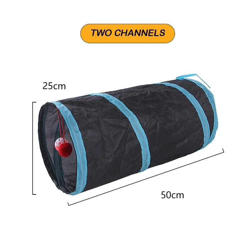 Foldable Cat Play Tunnel - product detail view