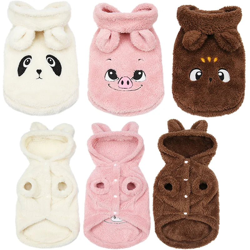Winter Dog Hoodie Coat - product detail view