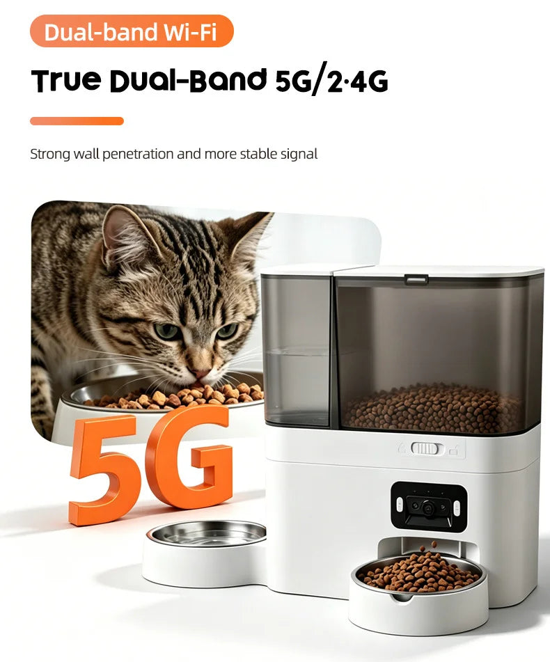WiFi Automatic Pet Feeder with Camera – Smart Food & Water Dispenser
