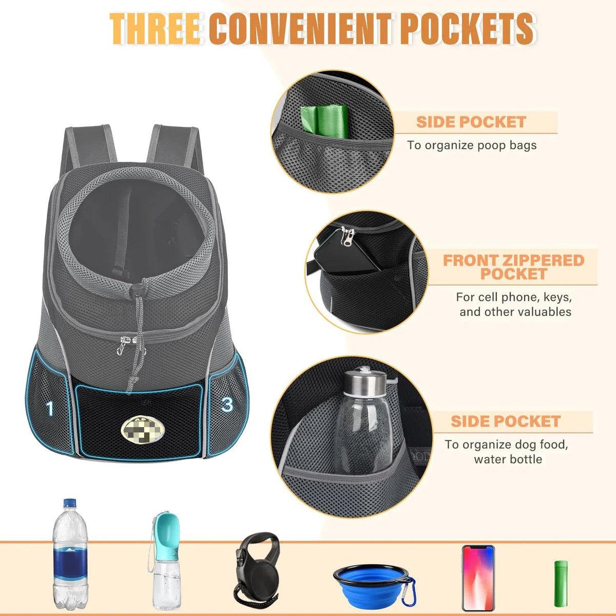 Front-Folded Travel Backpack - product detail view