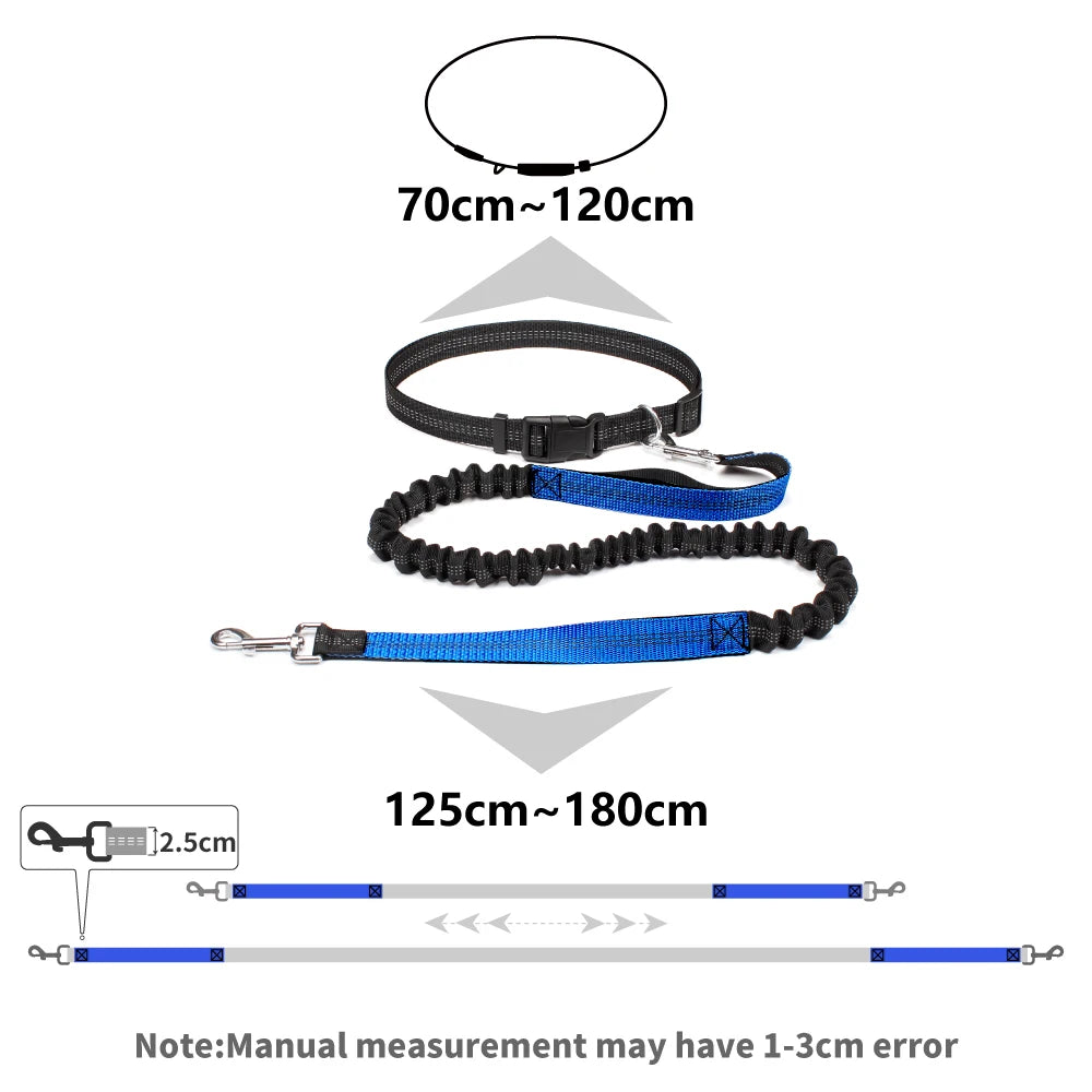 Hands-Free Running Leash with Waist Belt - product detail view