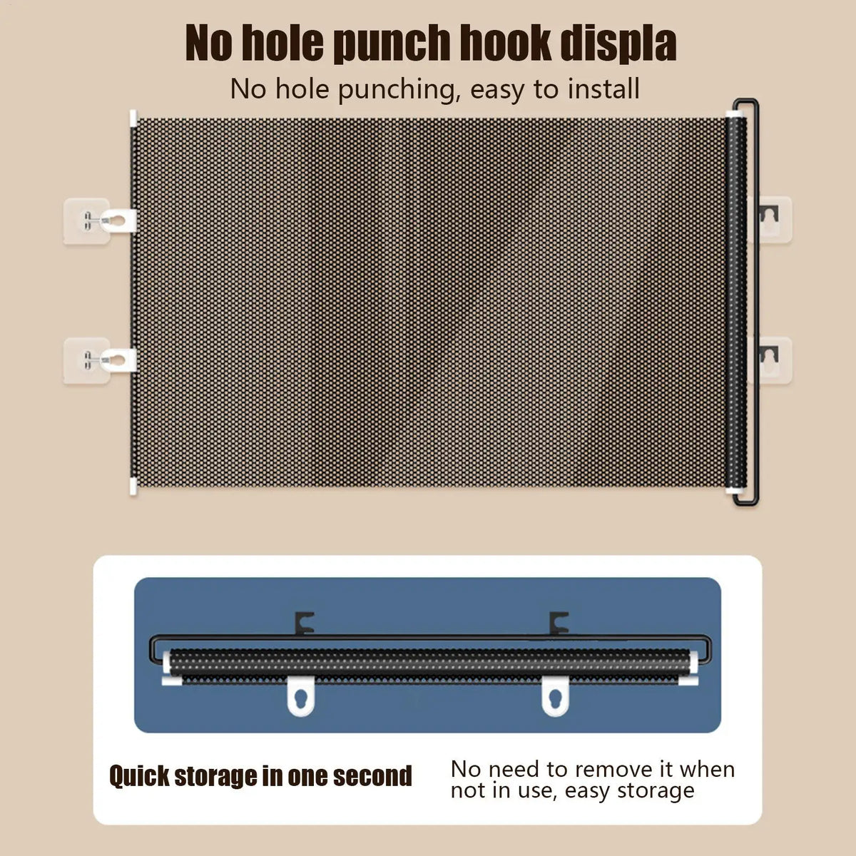 Retractable No-Drill Pet Gate for Dogs & Cats