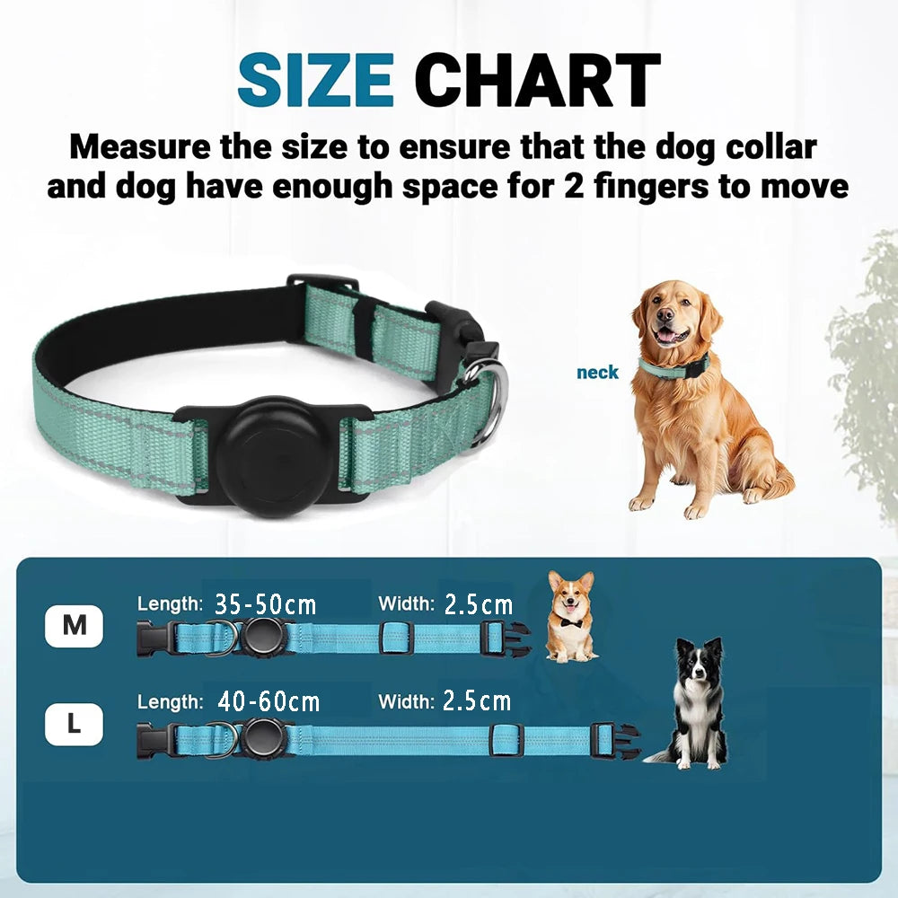AirTag Compatible Dog Collar - product detail view