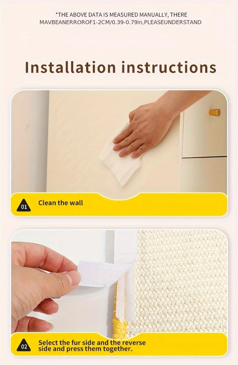 Wall-Mounted Cat Scratching Mat – Space-Saving Design