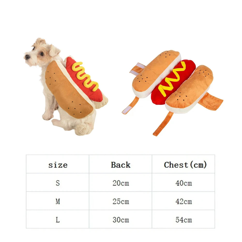 Hotdog Costume for Dogs & Cats - close-up of costume detailing