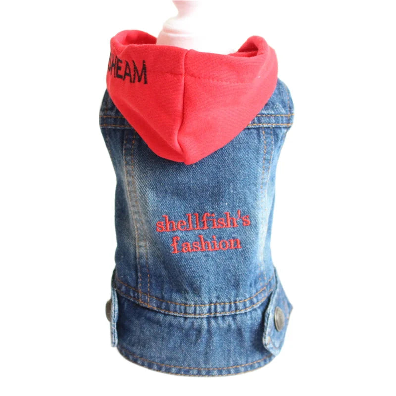 Denim Jean Jacket for Dogs – Casual Vest Coat for Small to Medium Breeds