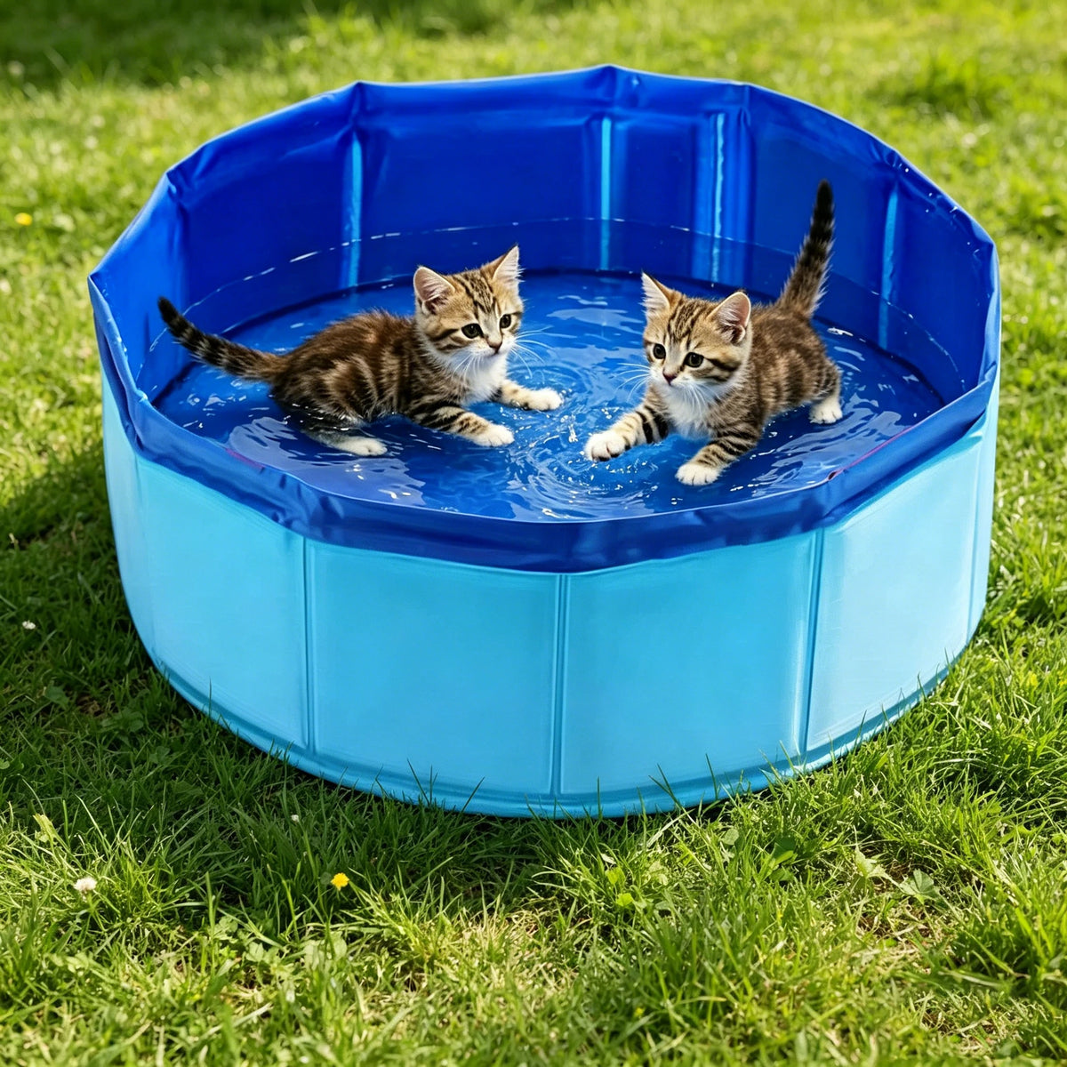 Outdoor Pet Play Pool - close-up of PVC pool material