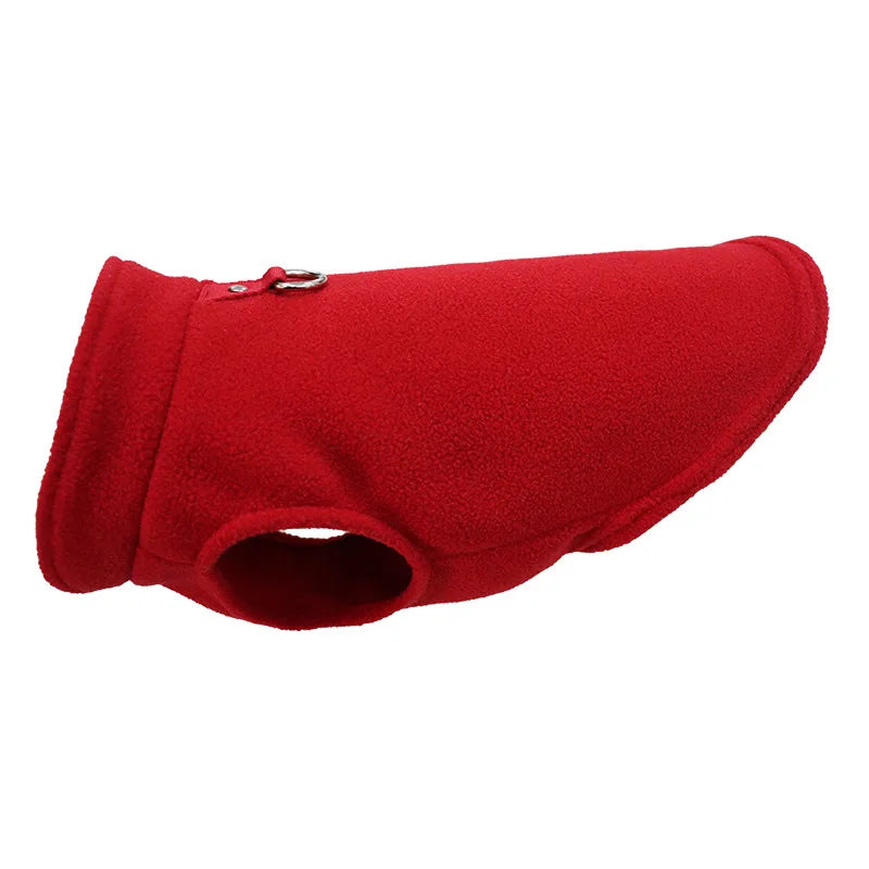 Fleece Dog Vest with D-Ring - product detail view