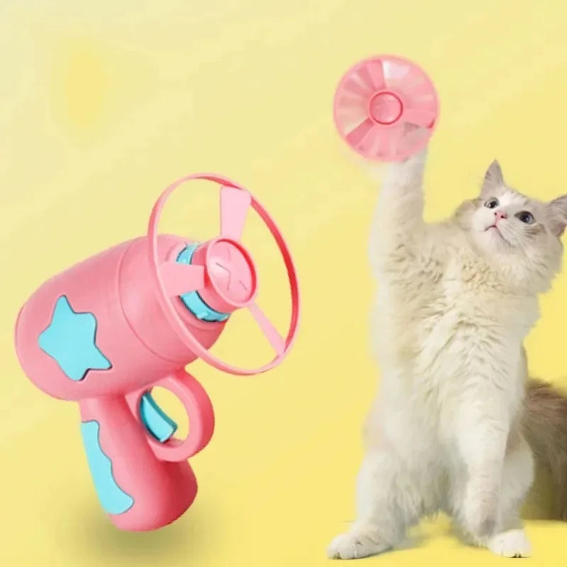 Flying Disc Launcher Cat Toy – Interactive Chase Game