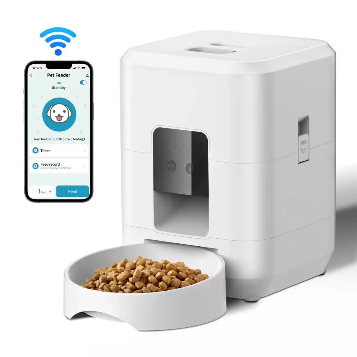 Smart Automatic Pet Feeder – Timed Slow Feed Dispenser