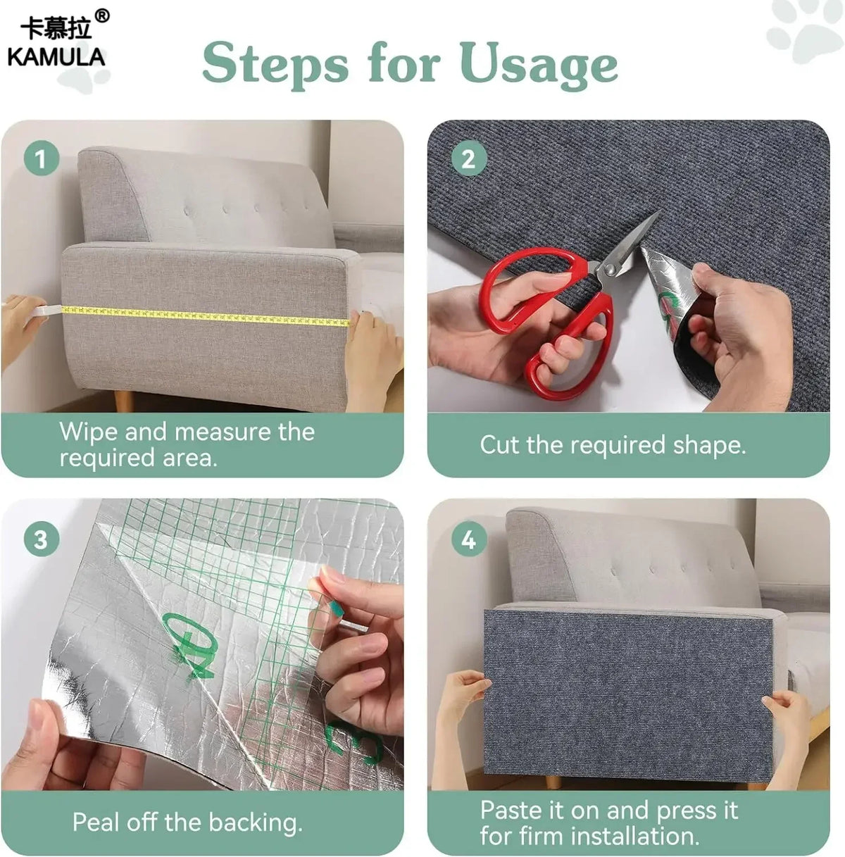 Self-Adhesive Cat Scratching Mat – Furniture Protector