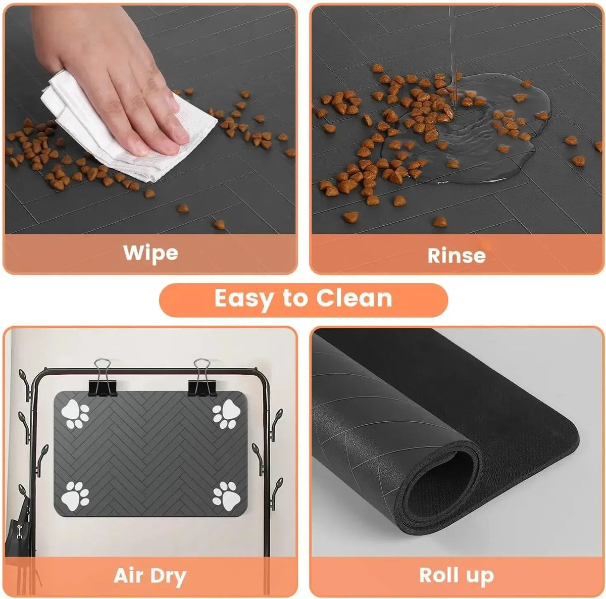 Absorbent Waterproof Feeding Mat - product detail view
