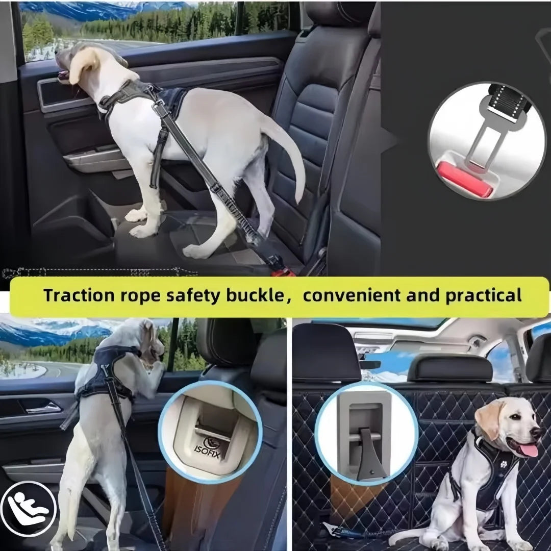 Metal Pet Seat Belt Clip – Rust-Proof Car Safety Buckle