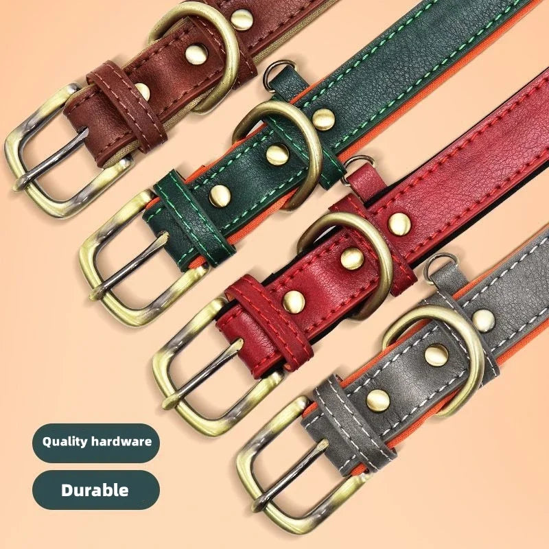 Personalized Leather ID Collar for Dogs – Free Engraving