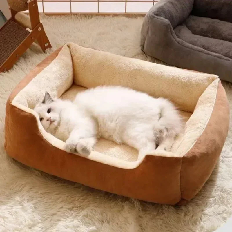 Cozy Round Pet Bed - close-up of plush raised sides